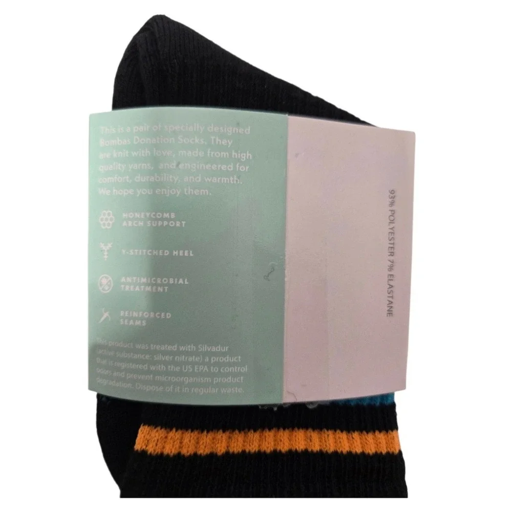 Bombas Socks NWT Lot 2 Pair XS Unisex Crew & Ankle Black Antimicrobial